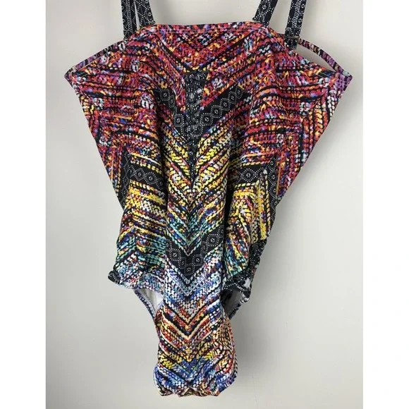 Swimsuits For All Macrame Underwire One Piece Swimsuit Cut Out Plus Size 18 - Picture 10 of 16